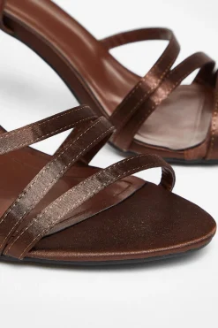 Quiz Brown Strappy Heels Clearance