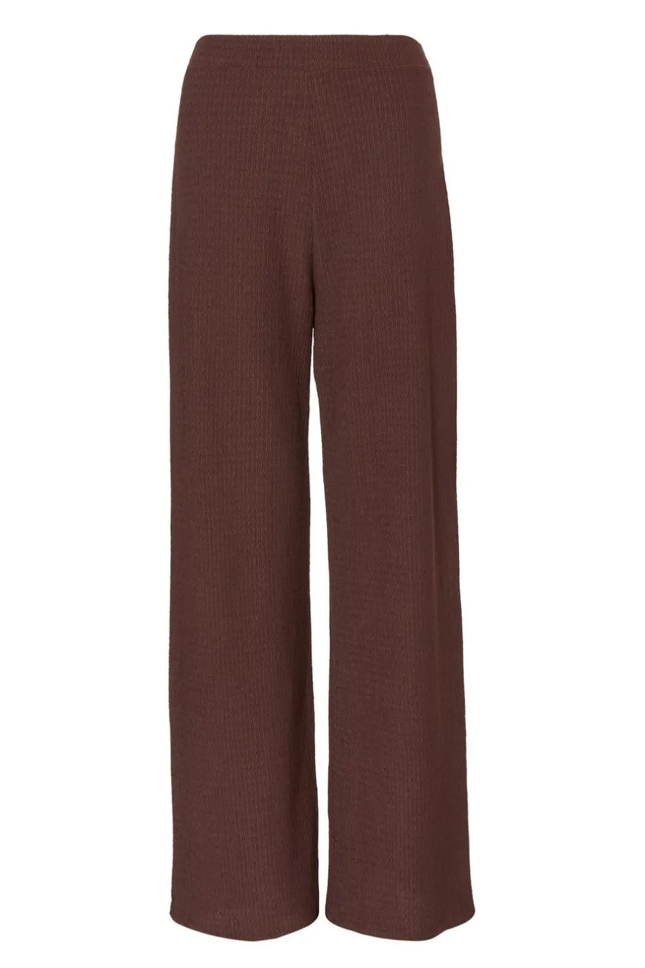 Quiz Brown Textured Palazzo Trousers Discount