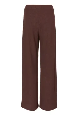 Quiz Brown Textured Palazzo Trousers Discount