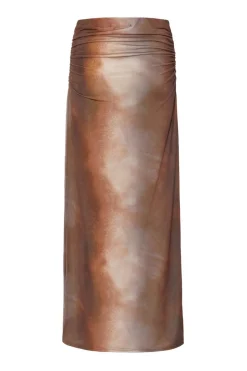 Quiz Brown Tie Dye Maxi Skirt Sale