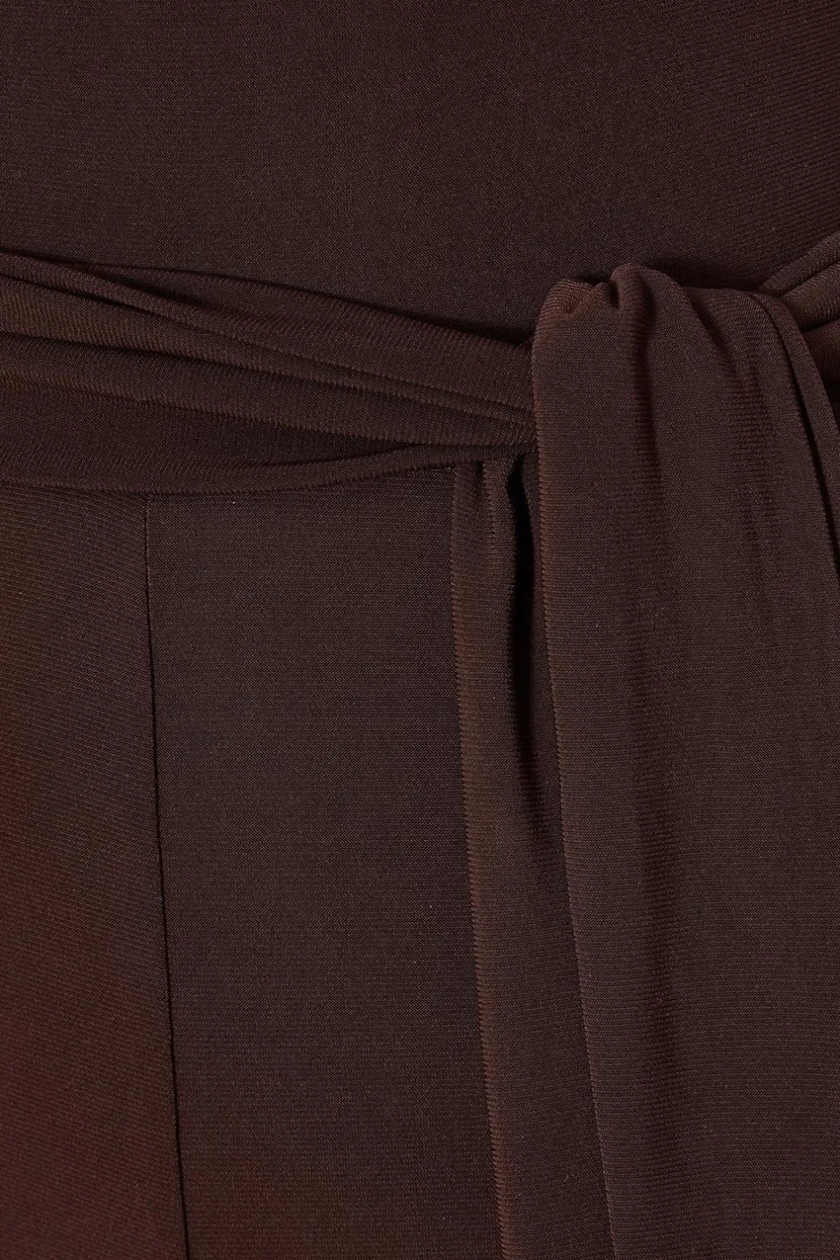 Quiz Tie Waist Jumpsuit Brown Online