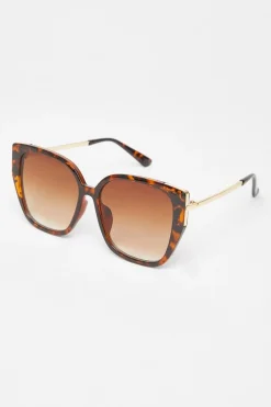 Quiz Tortoiseshell Cat Eye Sunglasses Brown