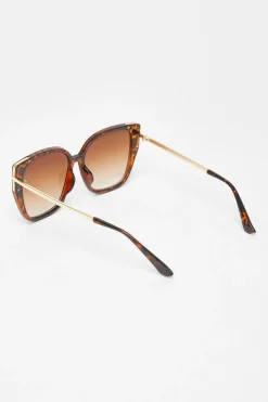 Quiz Tortoiseshell Cat Eye Sunglasses Brown
