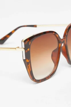 Quiz Tortoiseshell Cat Eye Sunglasses Brown