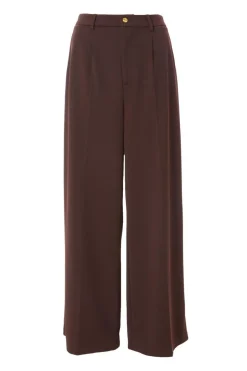 Quiz Wide Leg Trousers Brown Clearance