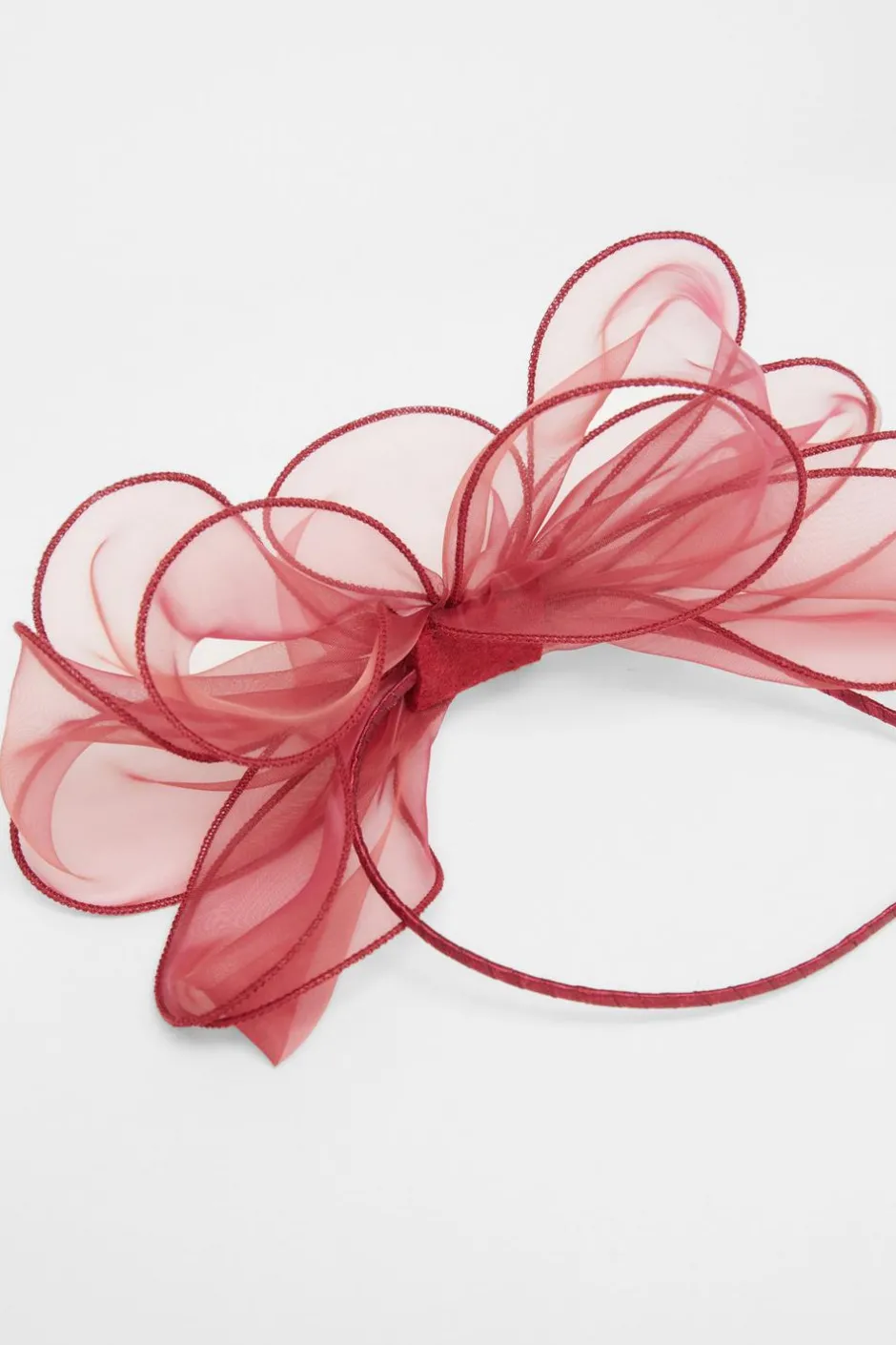 Quiz Feather Headband Fascinator Burgundy Outlet