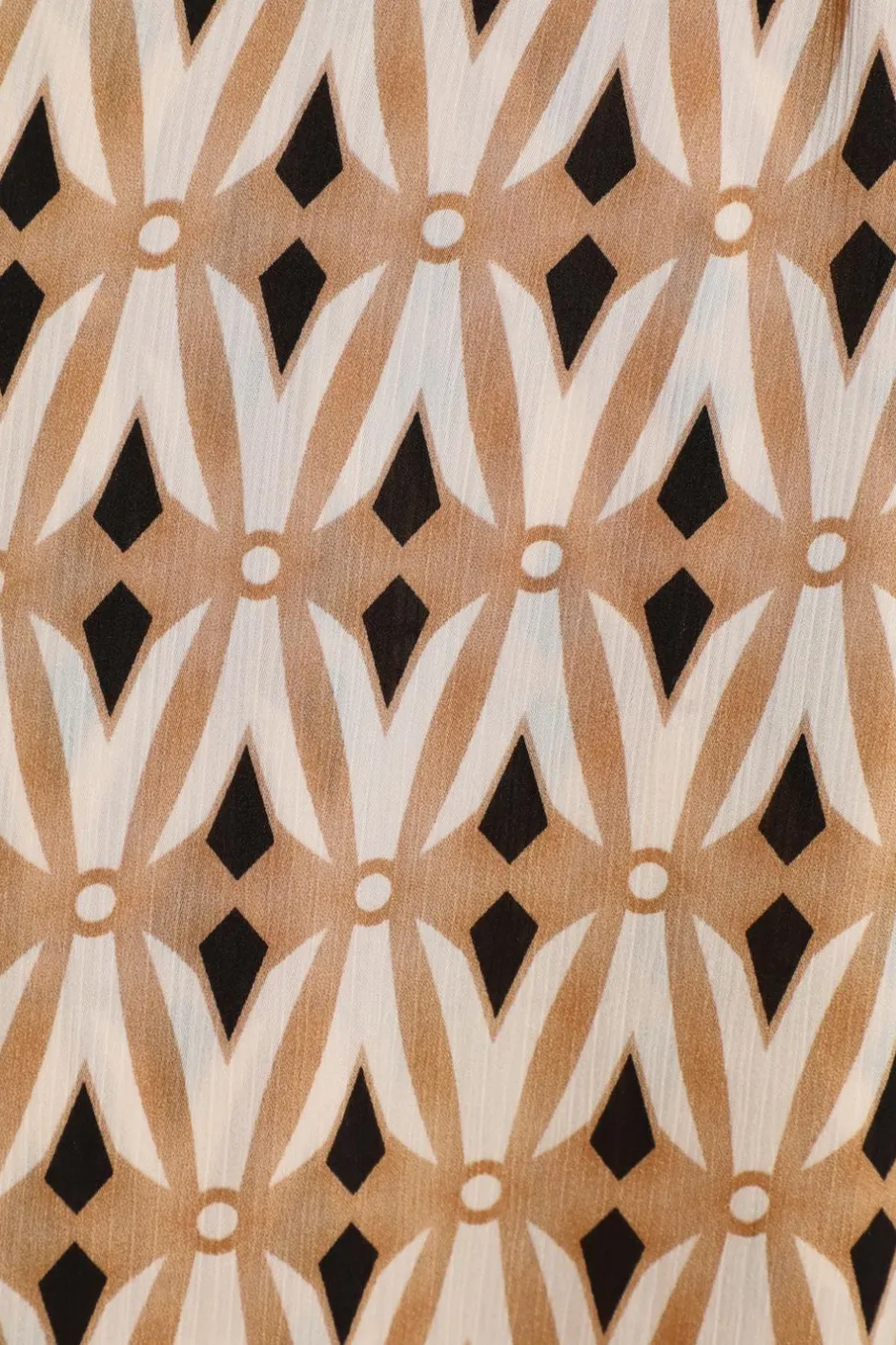 Quiz Camel Geometric Print Wrap Midi Dress New