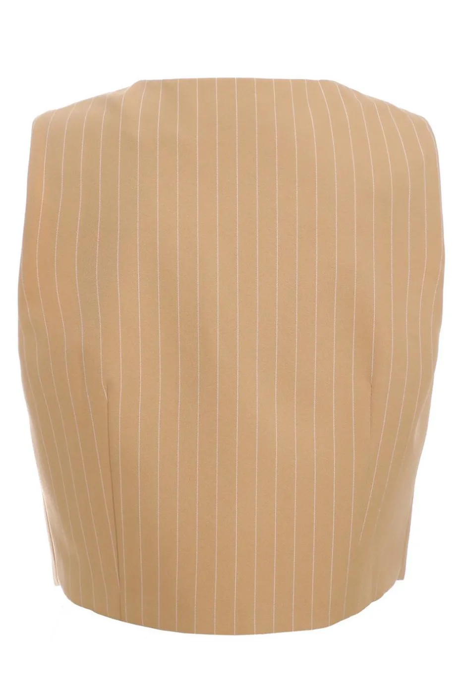 Quiz Camel Pinstripe Waistcoat Sale