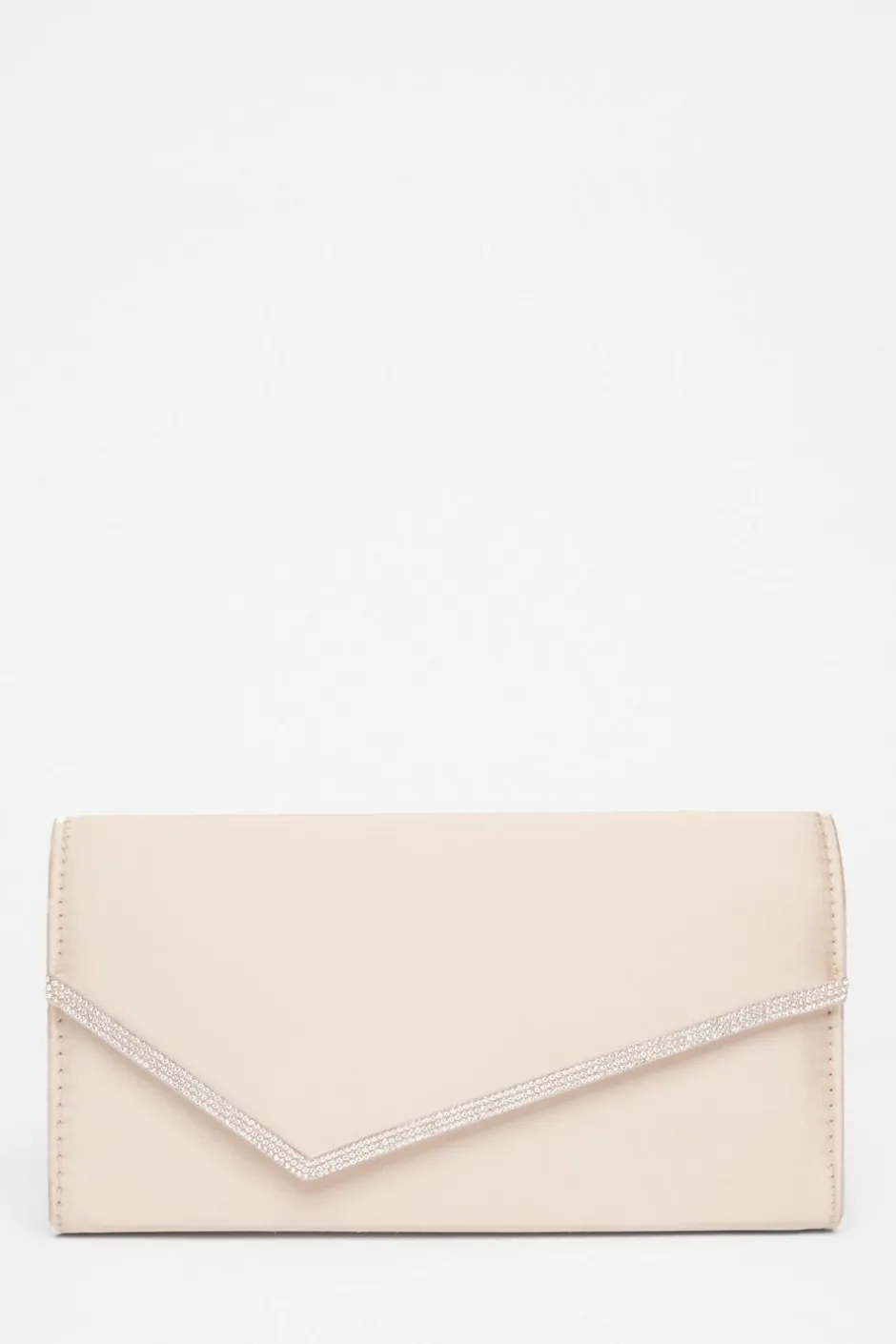 Quiz Champagne Diamante Envelope Clutch Sale