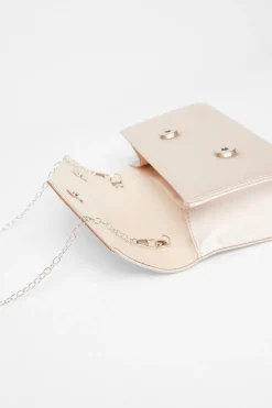 Quiz Champagne Diamante Envelope Clutch Sale