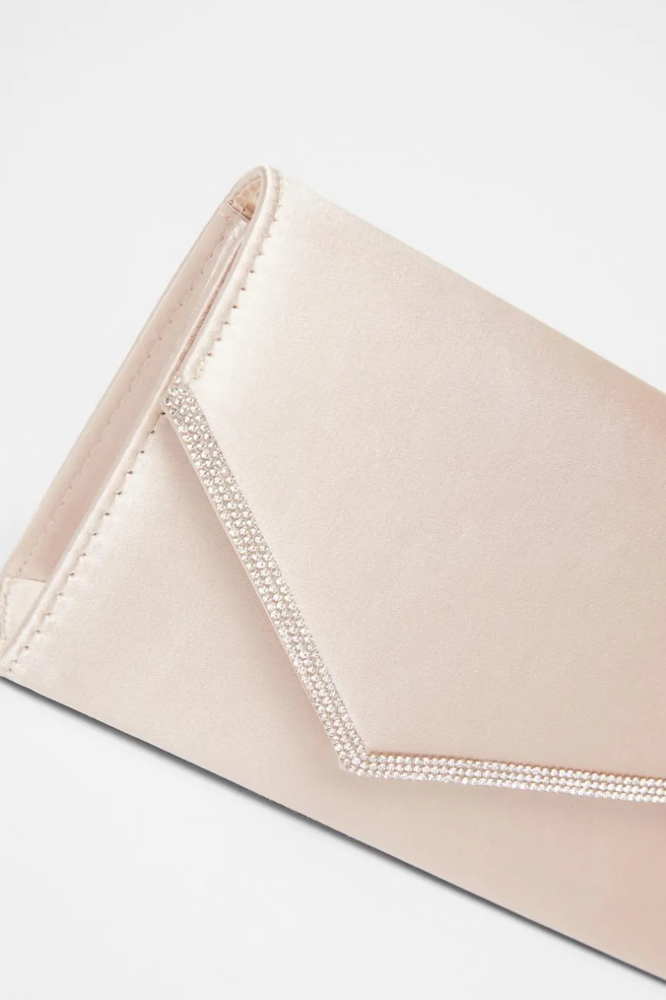 Quiz Champagne Diamante Envelope Clutch Sale