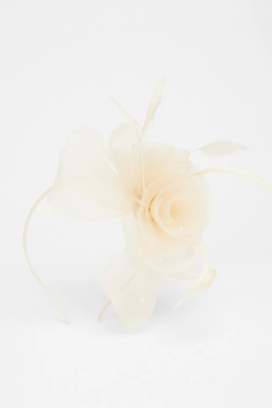 Quiz Flower Headband Fascinator Champagne Clearance