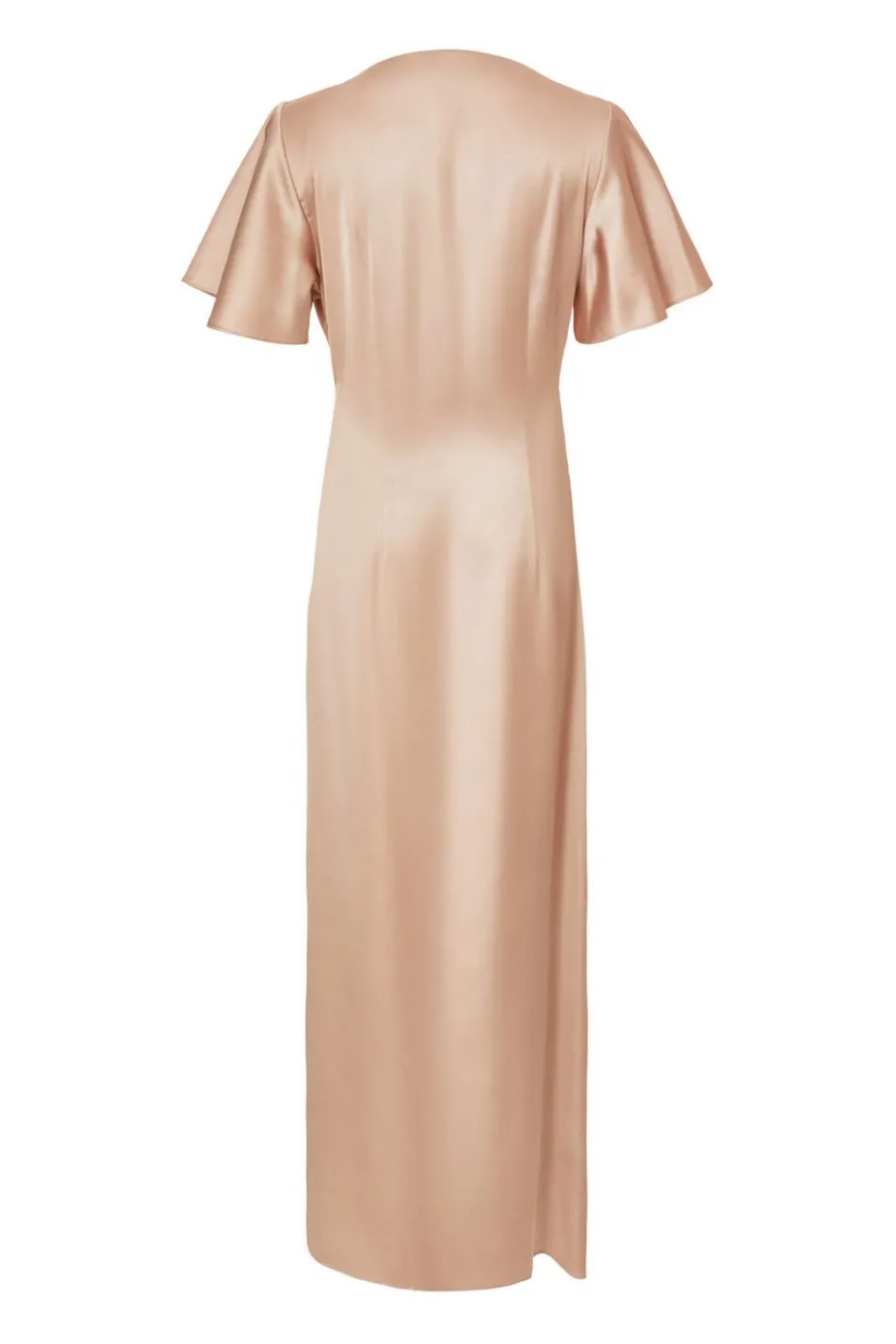 Quiz Knot Front Maxi Dress Champagne Online