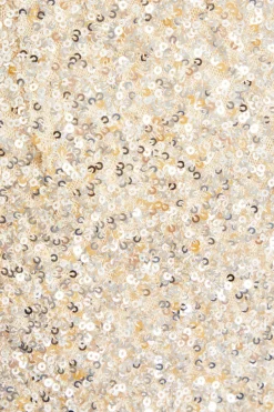 Quiz Champagne Sequin Bow Mini Dress Online