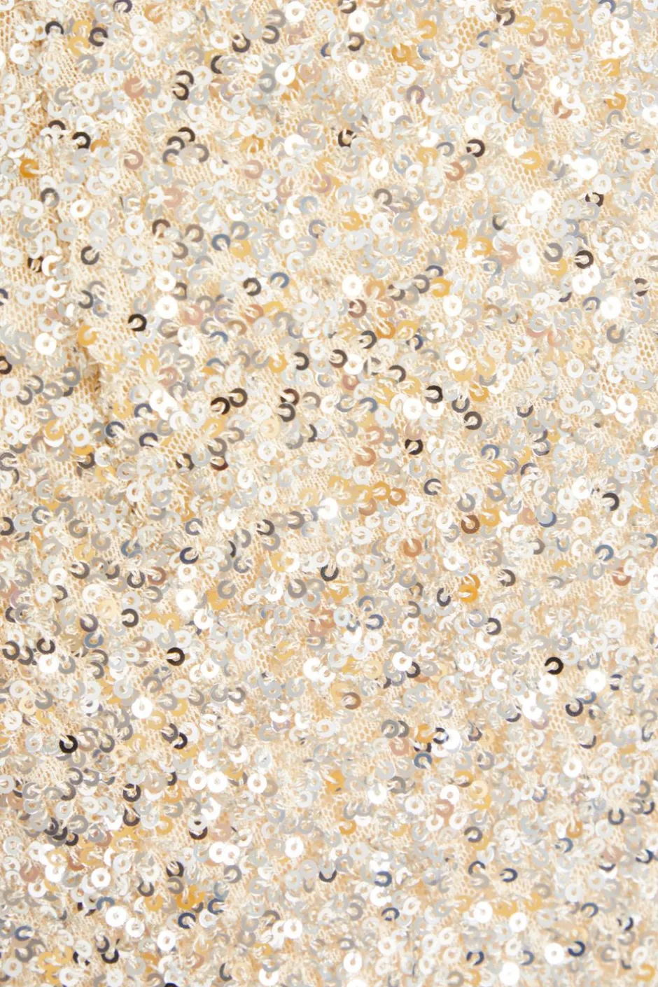 Quiz Champagne Sequin Bow Mini Dress Online