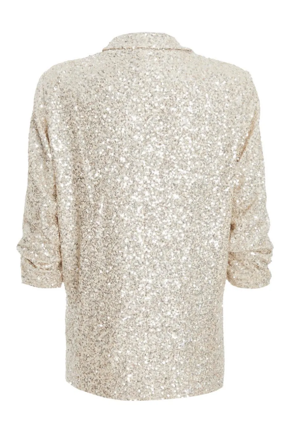 Quiz Sequin Tailored Blazer Champagne Sale