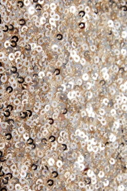 Quiz Champagne Sequin Tie Front Waistcoat New