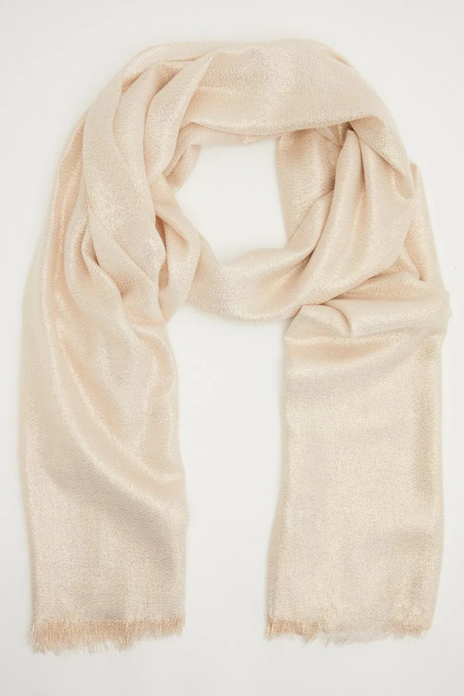 Quiz Shimmer Scarf Champagne Clearance