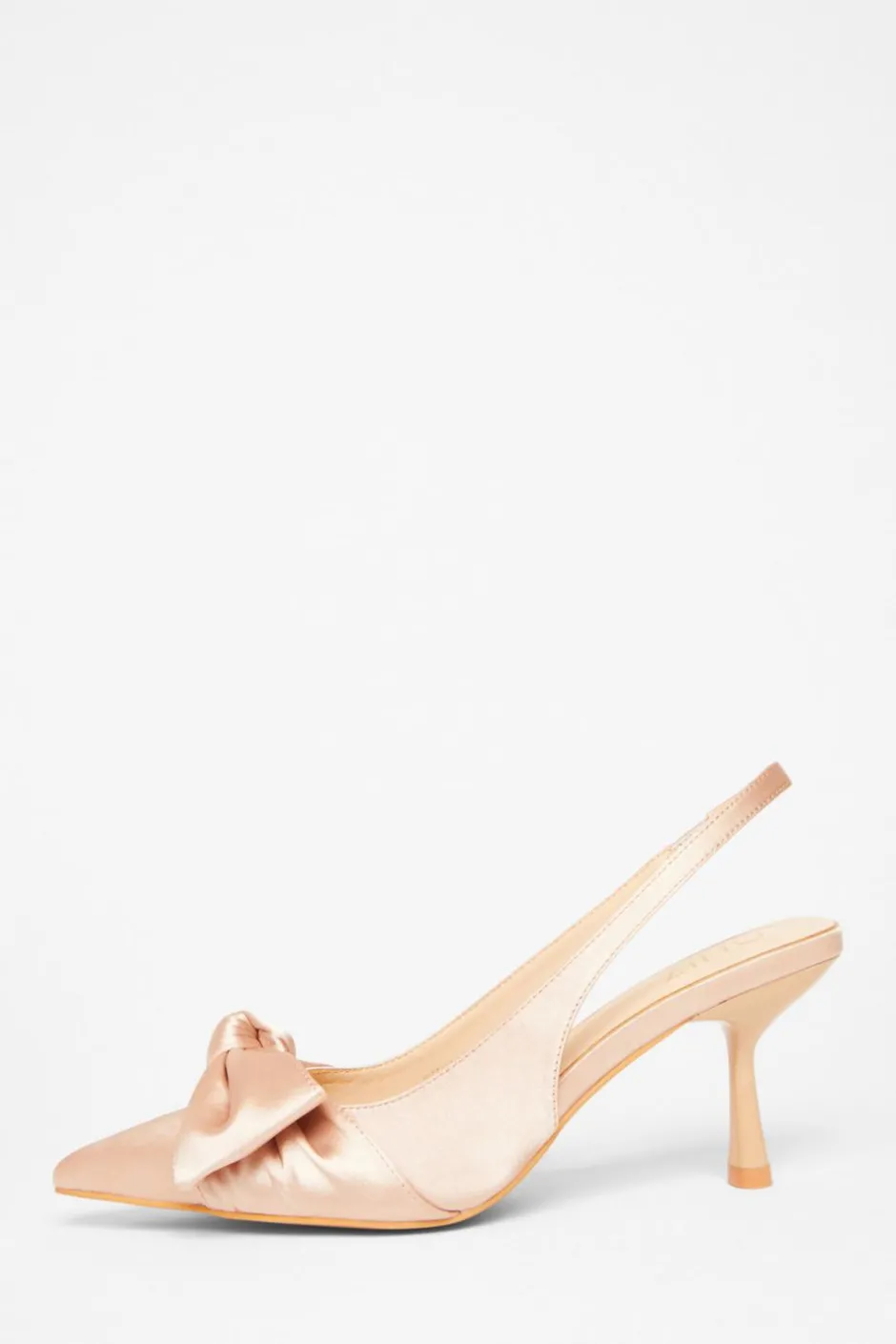 Quiz Sling Back Bow Heels Champagne Best
