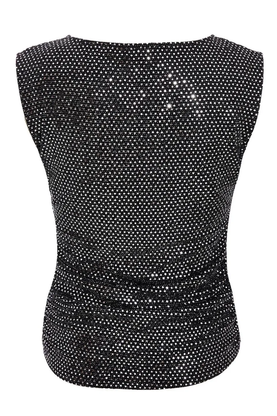 Quiz Sequin Vest Top Charcoal New