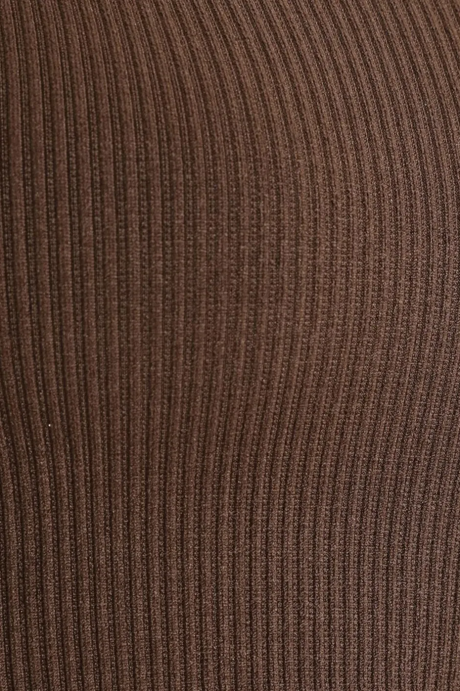 Quiz Chocolate Ribbed Crop Top Brown Outlet