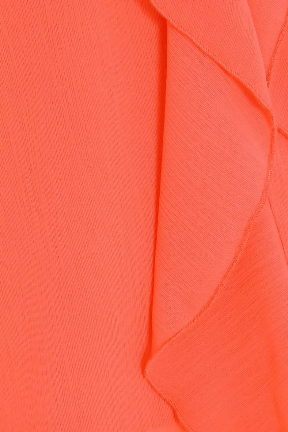 Quiz Chiffon Frill Drape Top Coral Clearance