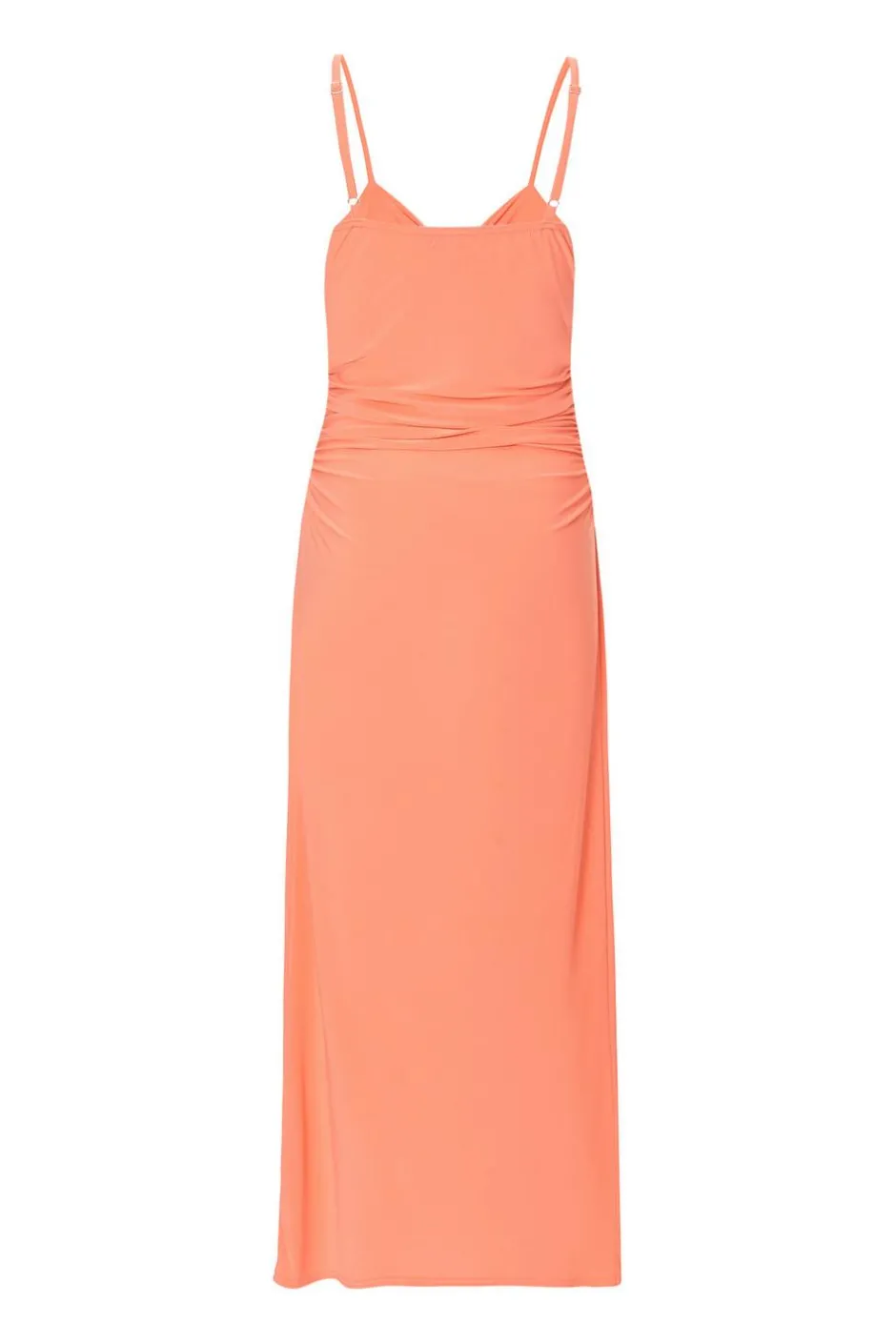 Quiz Knot Detail Midi Dress Coral Discount