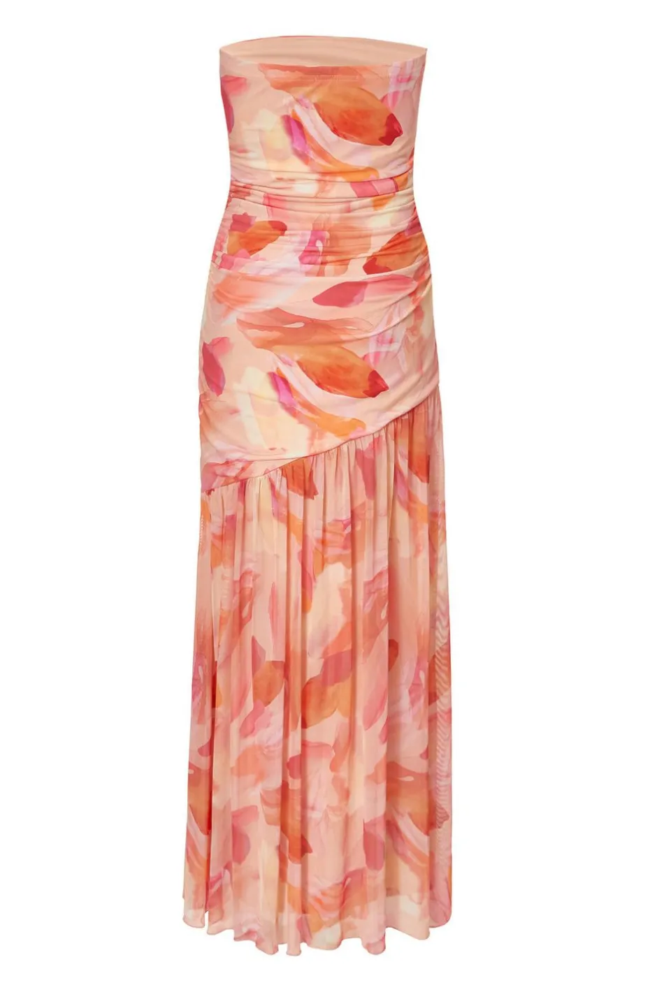 Quiz Coral Mesh Floral Midaxi Dress Best