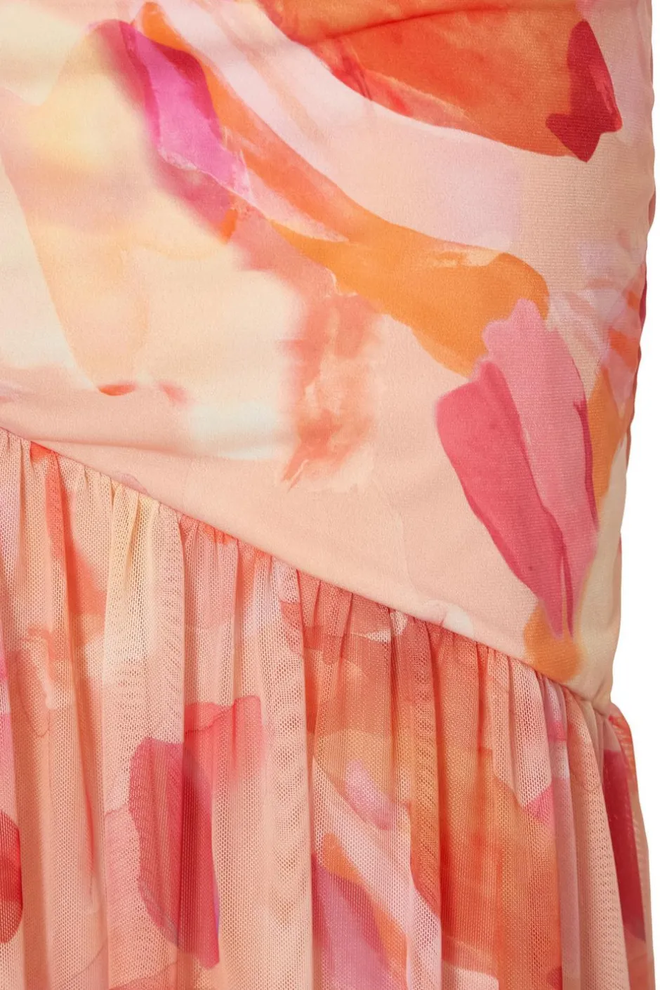 Quiz Coral Mesh Floral Midaxi Dress Best