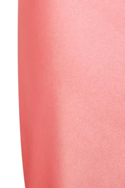 Quiz Satin Drop Shoulder Maxi Dress Coral Hot