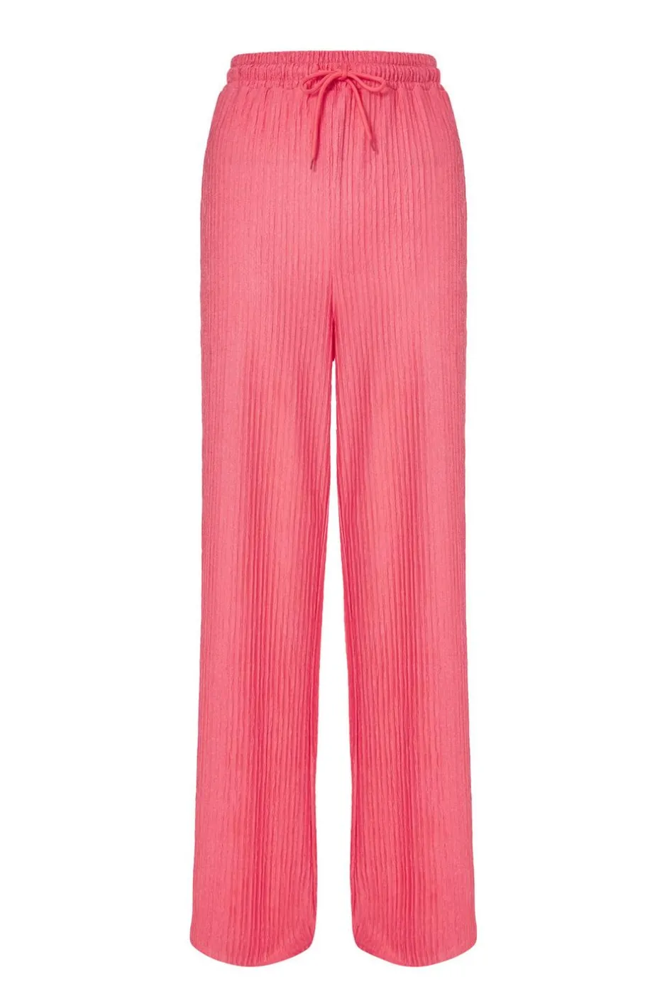 Quiz Textured Palazzo Trousers Coral Best