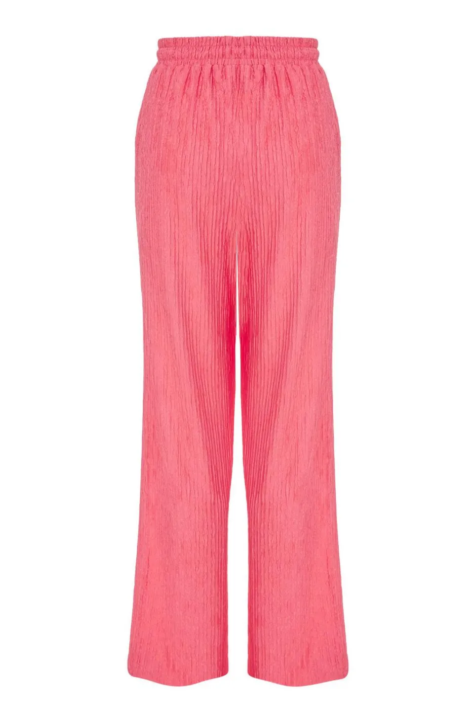 Quiz Textured Palazzo Trousers Coral Best