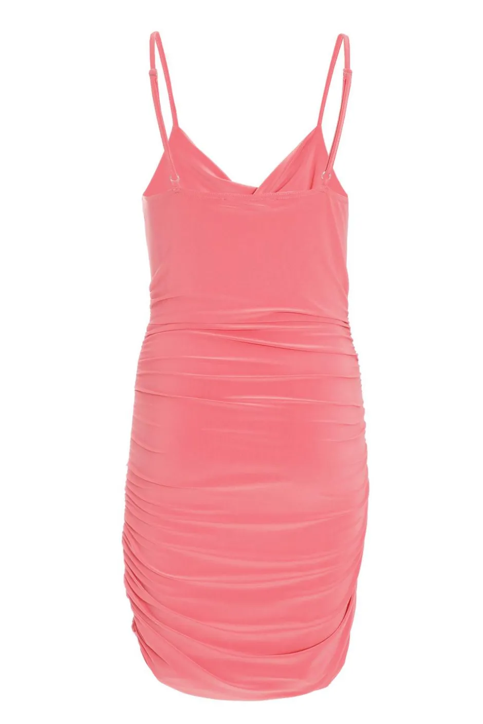 Quiz Coral Twist Front Bodycon Mini Dress New