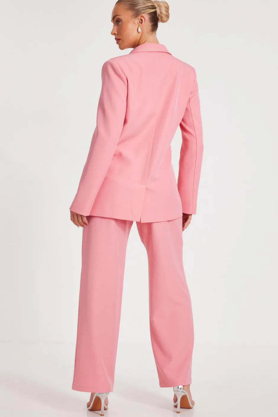 Quiz Coral Wide Leg Tailored Trousers Hot