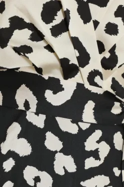 Quiz Cream Animal Print Wrap Playsuit New
