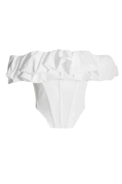 Quiz Bardot Corset Top Cream Discount