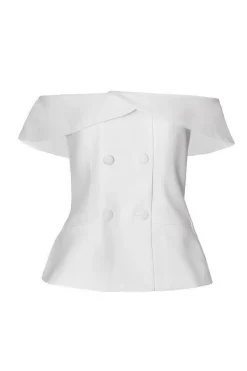 Quiz Bardot Waistcoat Cream Clearance