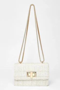 Quiz Cream Boucle Cross Body Bag Hot