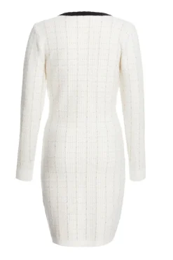 Quiz Cream Boucle Knit Jumper Dress Outlet