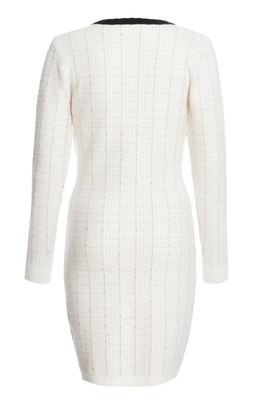 Quiz Cream Boucle Knit Jumper Dress Outlet