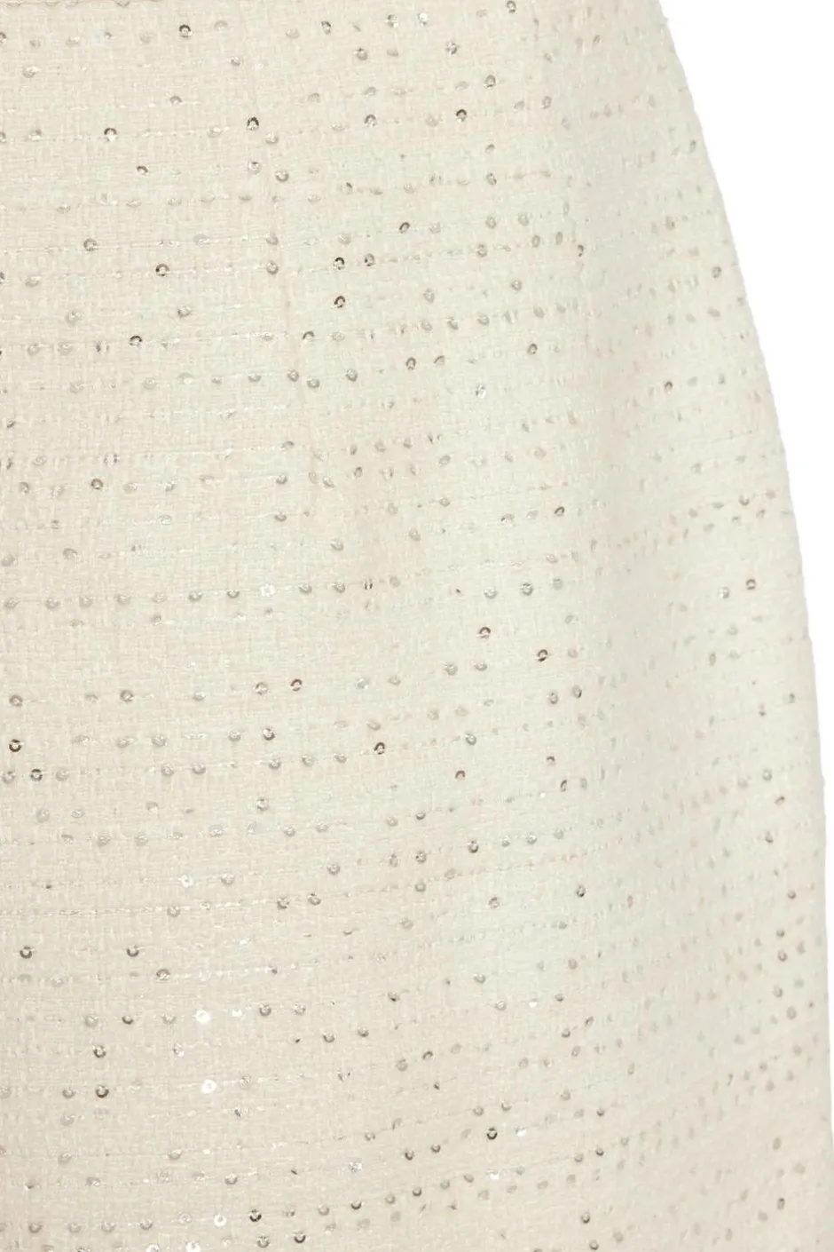 Quiz Boucle Sequin Mini Skirt Cream Online