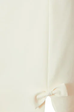 Quiz Bow Detail Skirt Cream Online