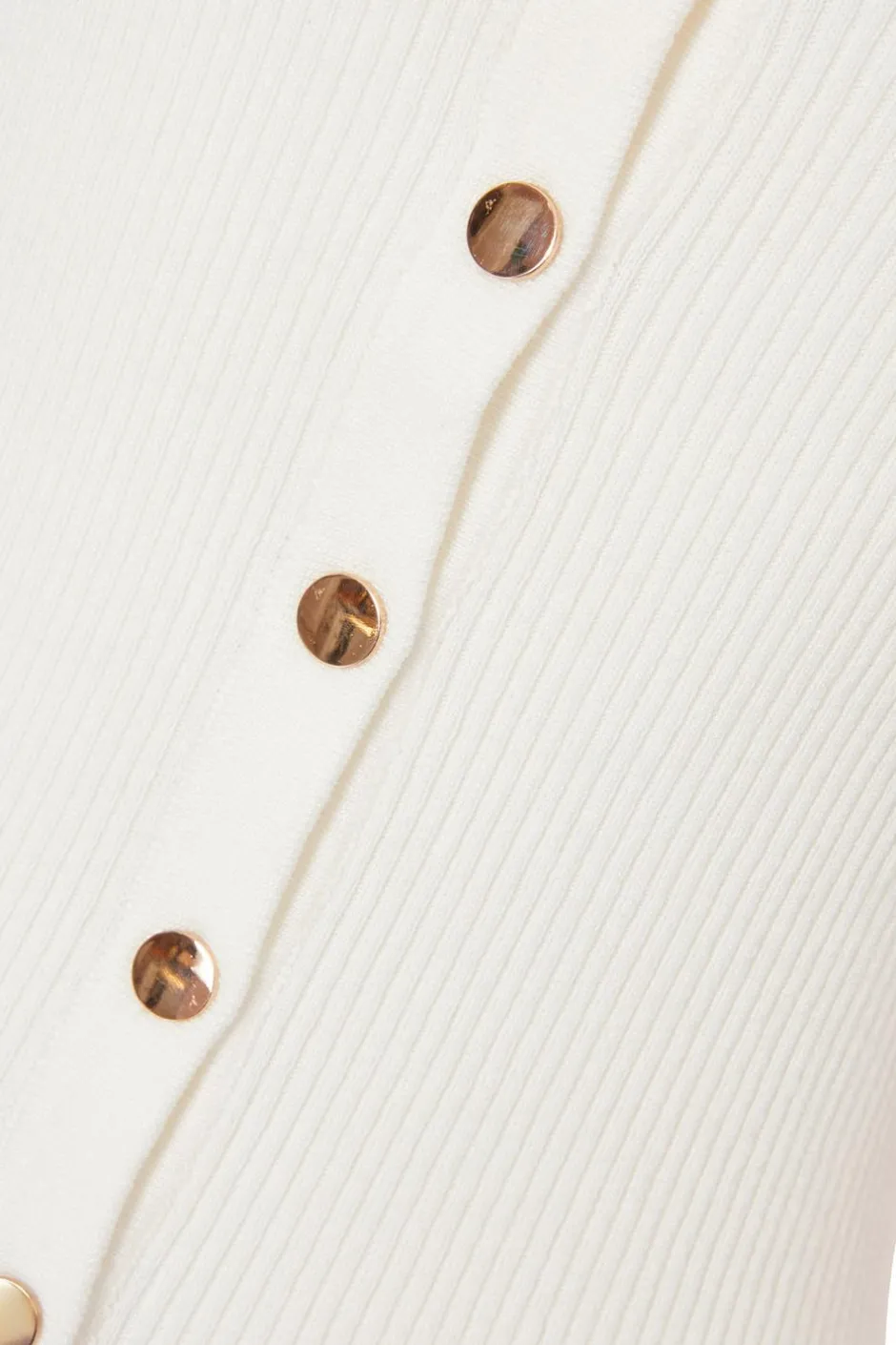 Quiz Cream Button Front Top Clearance