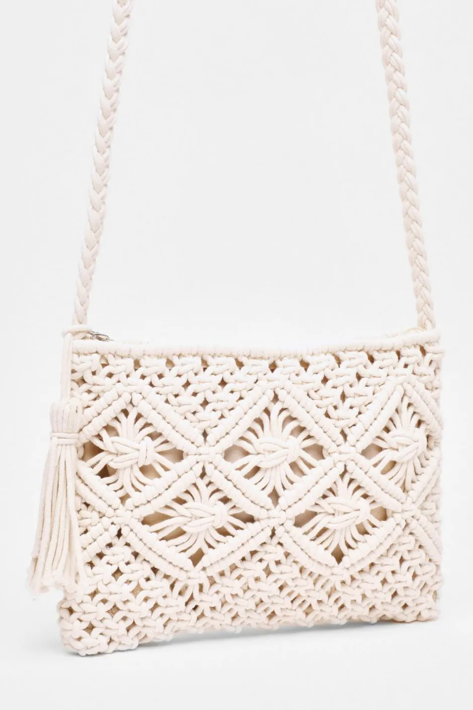 Quiz Cream Crochet Cross Body Bag Best