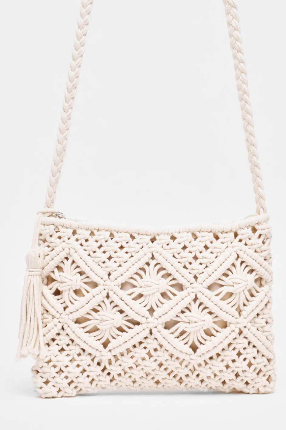 Quiz Cream Crochet Cross Body Bag Best