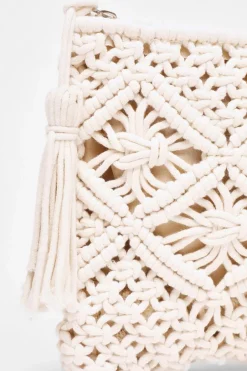 Quiz Cream Crochet Cross Body Bag Best