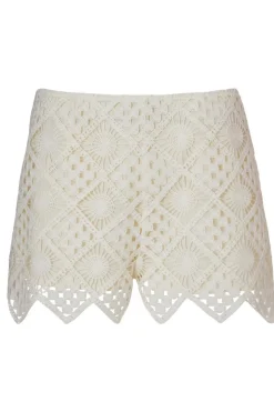 Quiz Crochet Shorts Cream Best