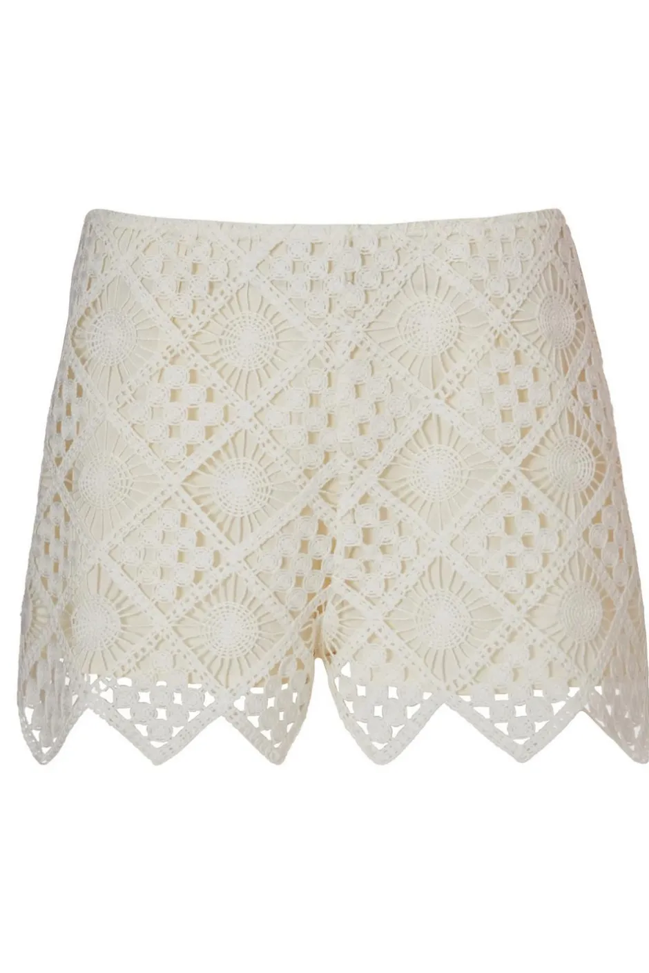 Quiz Crochet Shorts Cream Best