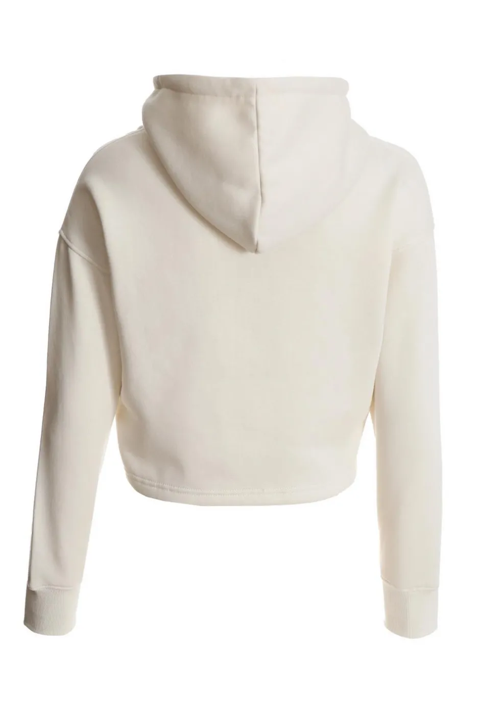 Quiz Cropped Corset Hoodie Cream