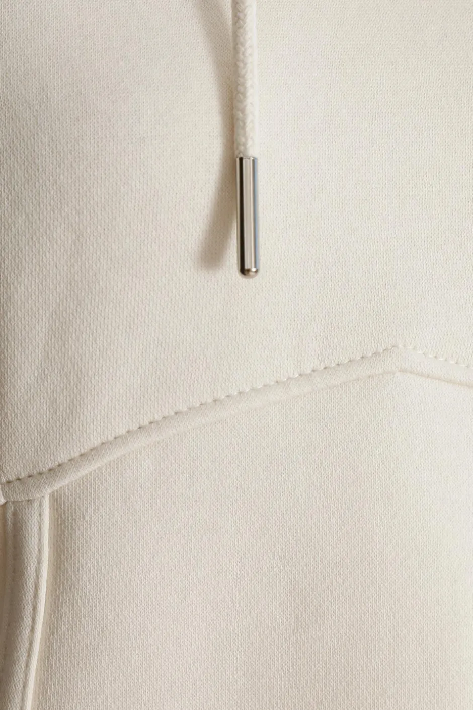 Quiz Cropped Corset Hoodie Cream